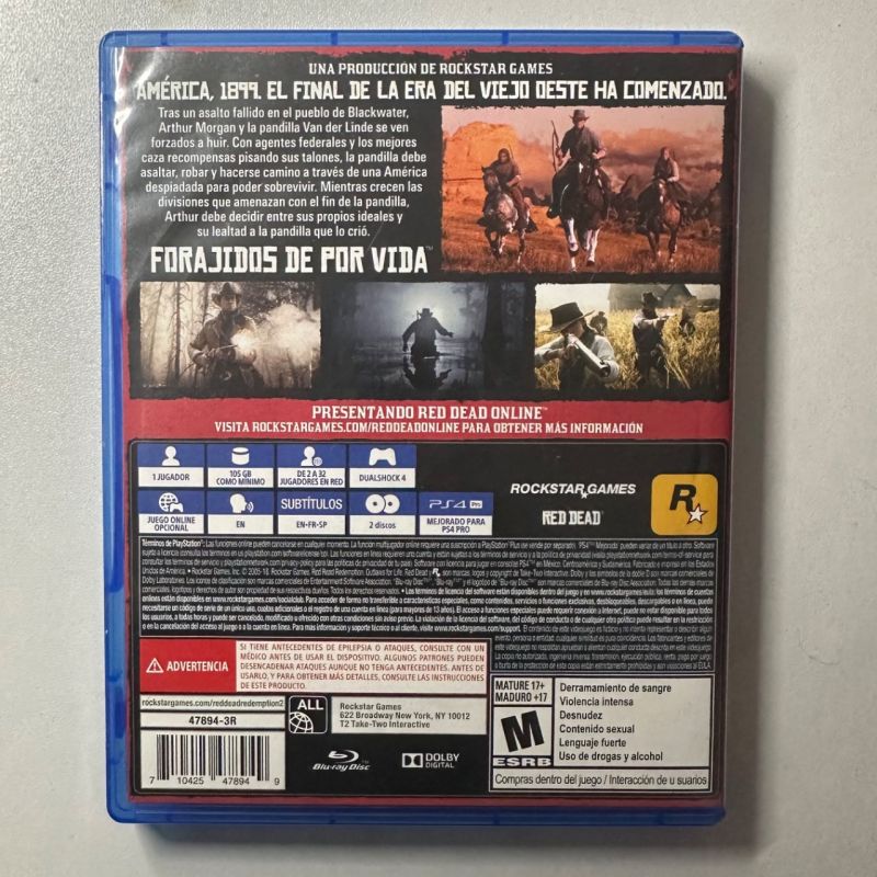GAP 601 - PS4 BD RED DEAD REDEMPTION REG 1