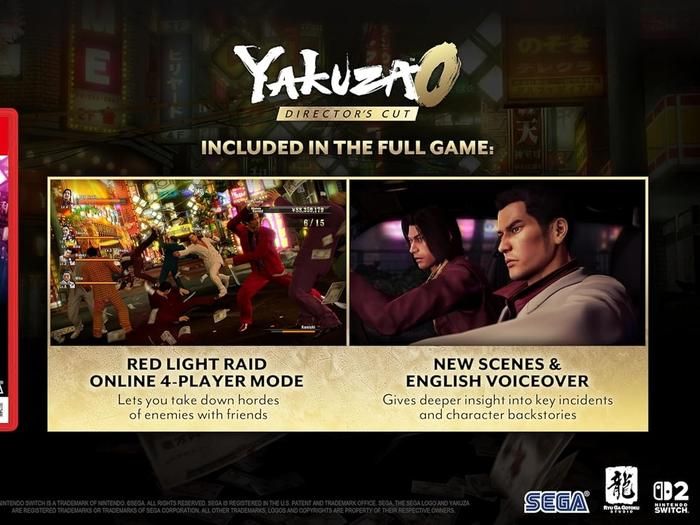 Yakuza 0: Director's Cut - Nintendo Switch 2 NS2 NSW2 game Key Card