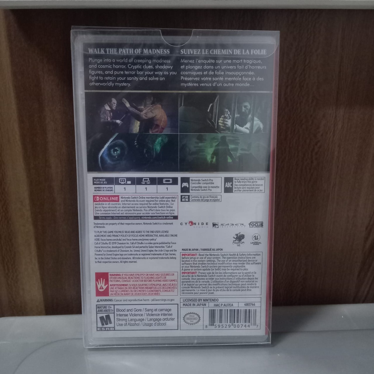 (NEW FACTORY SEALED) (BONUS Game Protector) Nintendo Switch Call of Cthulhu Region US