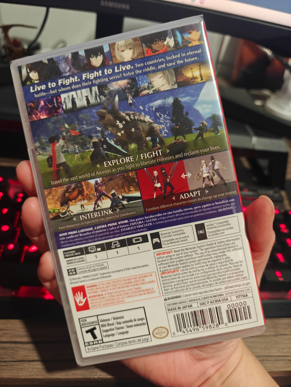PURE US FIRST PRINT NINTENDO SWITCH GAME XENOBLADE CHRONICLES 3