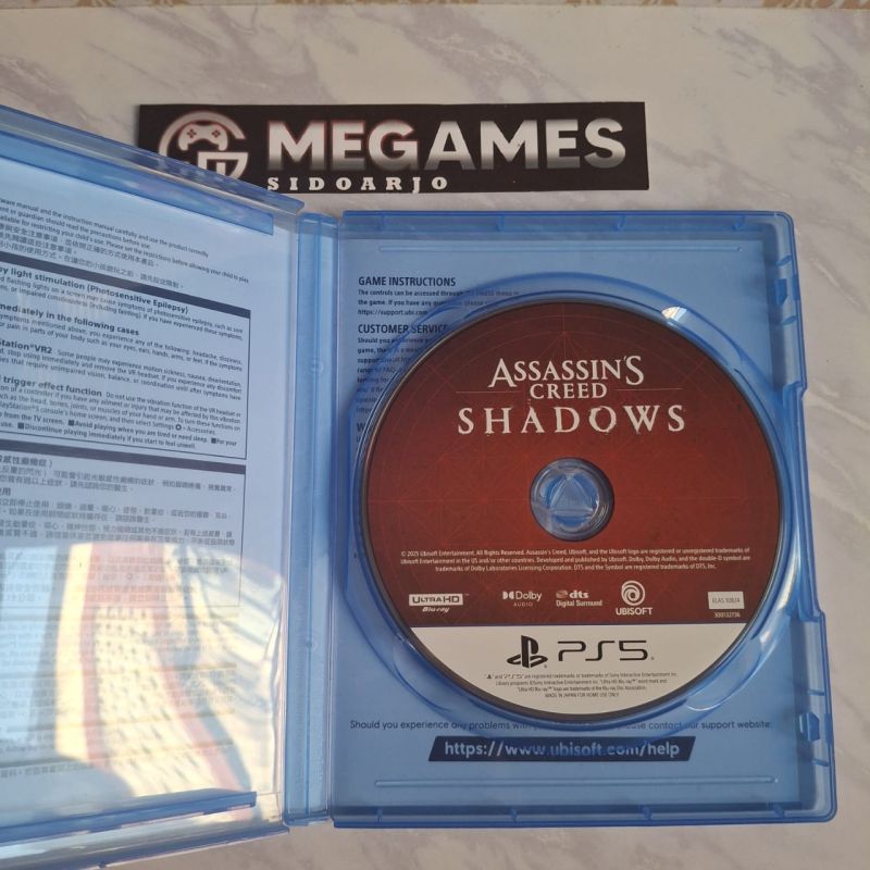 Kaset BD PS5 Assassins Creed Shadows - Second/Bekas
