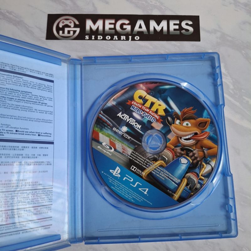 Kaset BD PS4 Crash Team Racing Nitro Fueled - Second/Bekas