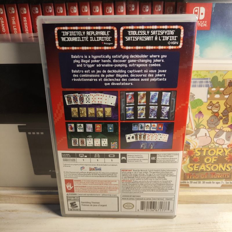 Kaset Switch Balatro PURE USA (NEW!!!) + Bonus Kartu di Dalam
