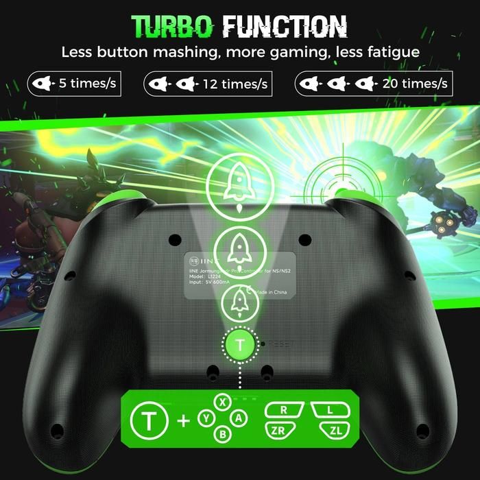 IINE Jormungandr Pro Controller Pokemon Z-A Edition for Nintendo Switch / Switch 2 NS2 NSW2 L1224