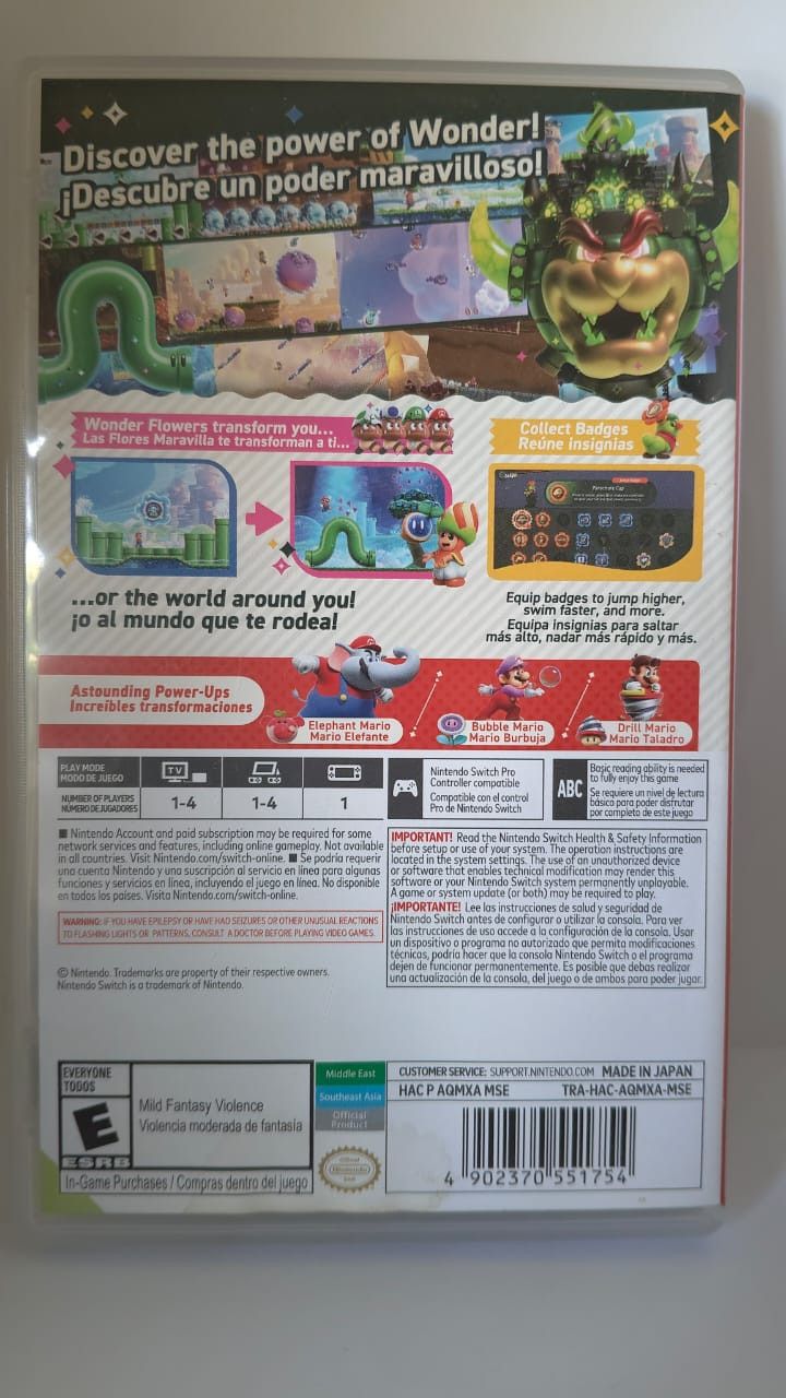 Game Switch Kirby and The Forgotten Land - Gun Putra 500, Super Mario Bros Wonder  - Gun Putra 450