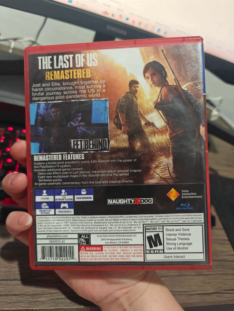 HYBRID AUCTION GAP 510 PS4 Game The Last of Us Remastered