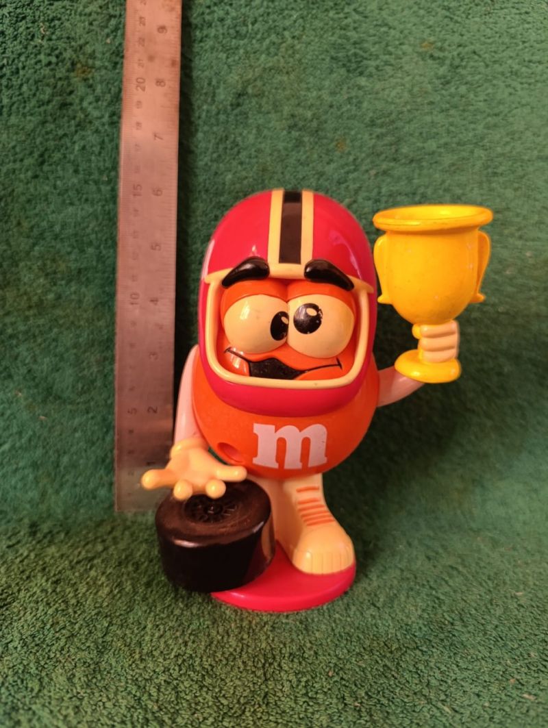 M&M vintage candy dispenser "Racer Orange" (Michelle Cohen)