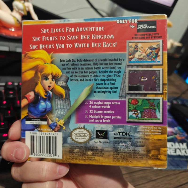 New Sealed Gameboy Advance Game Lady Sia