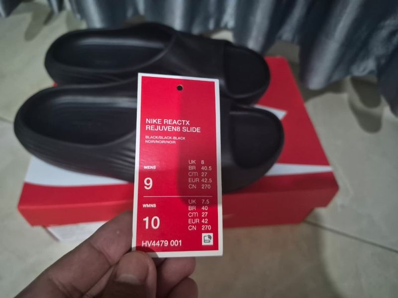 NIKE REACTX REJUVEN8 SLIDE BLACK
