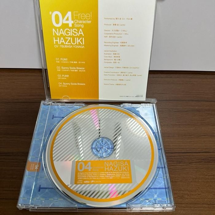 (A6) Japanese CD Music Free! character song CD for Nagisa Hazuki by Tsubasa Yonaga