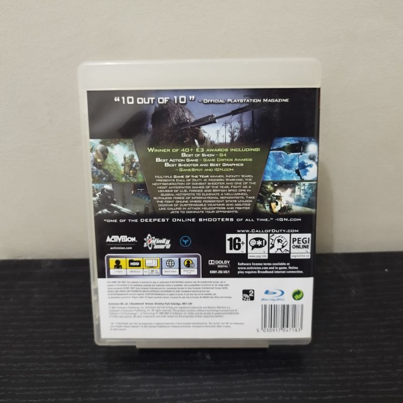Kaset PS 3 COD mw2 & mw4 - David Wijaya