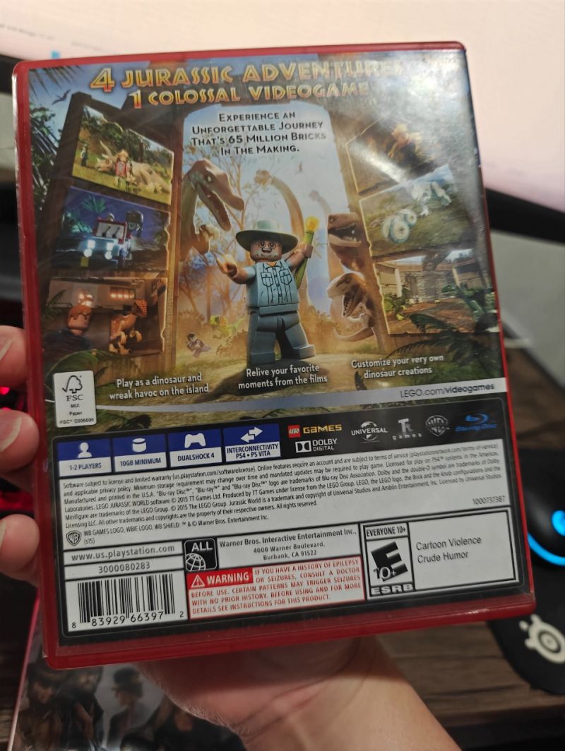 PS4 Game Lego Jurassic World
