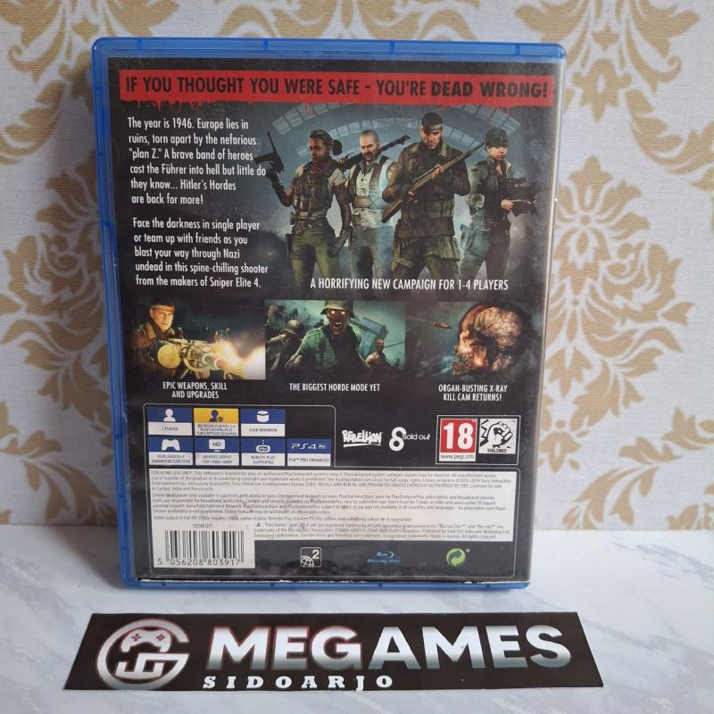 Kaset BD PS4 Zombie Army Dead War 4 - Second/Bekas