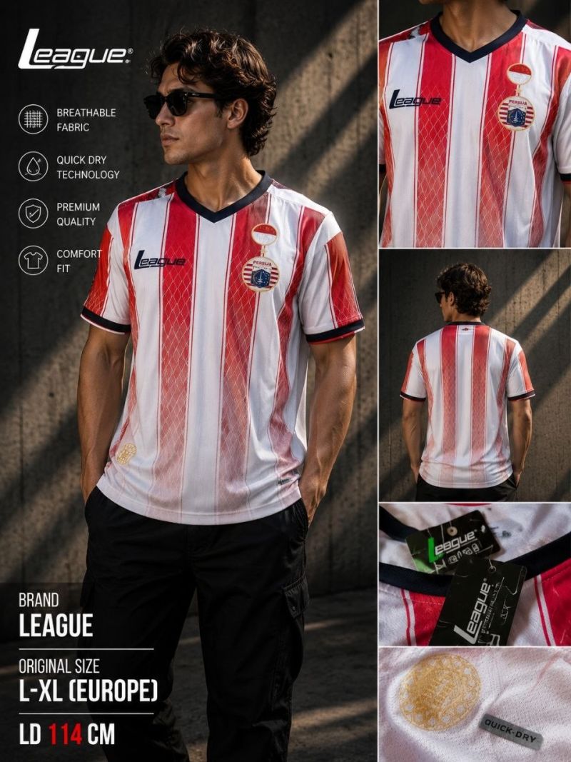 139 Limited Edition Kaos BOLA  brand  League Original Size L Ld 114 cm - Stefanus Sani 50     Rp55,0