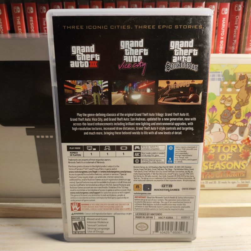 Nintendo Switch GTA Trilogy PURE USA