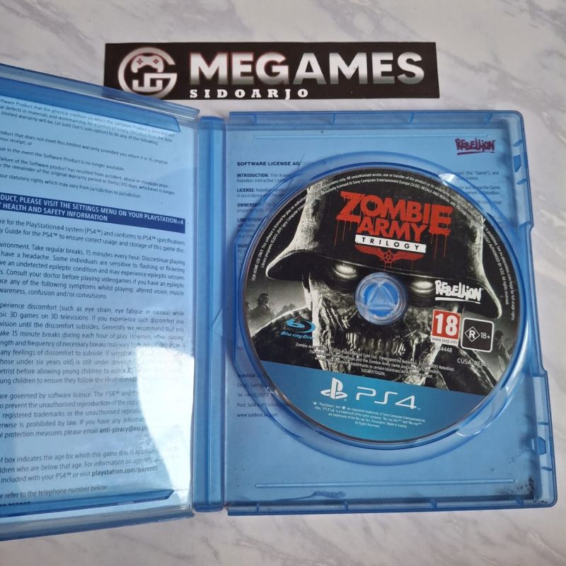 Kaset BD PS4 Zombie Army Trilogy - Second/Bekas