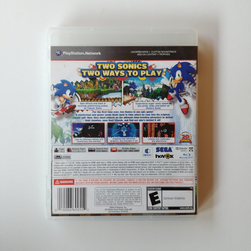 PS3 - Sonic Generations (2ND/R1)