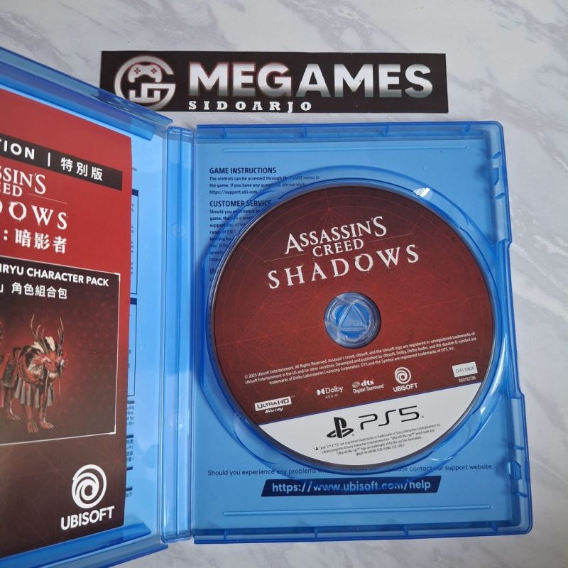 Kaset BD PS5 Assassins Creed Shadows - Second/Bekas