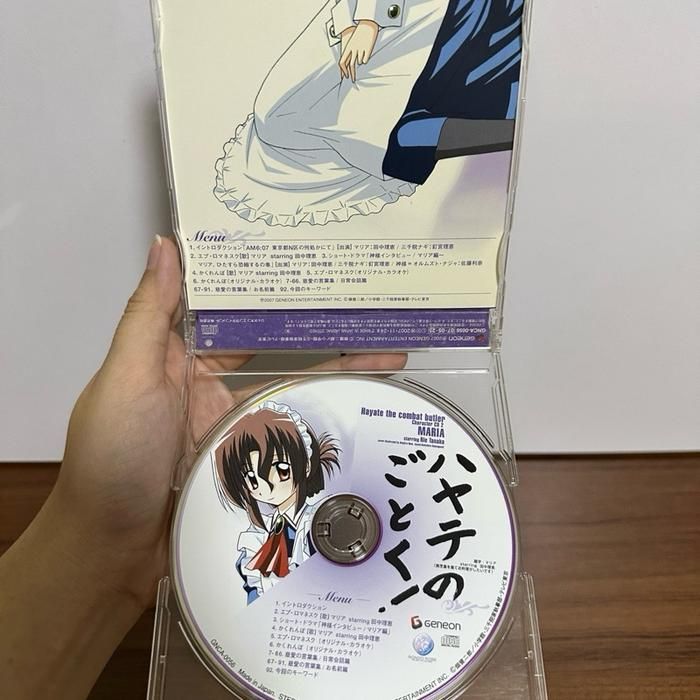 (G3) Japanese CD Music Hayate The Combat Butler Character CD 2 Maria Starring Rie Tanaka