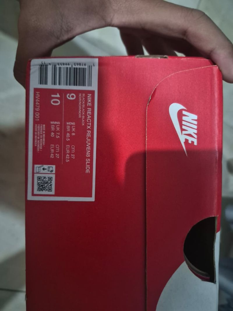 NIKE REACTX REJUVEN8 SLIDE BLACK