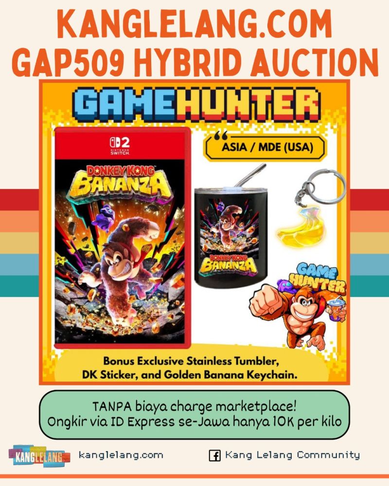 HYBRID AUCTION BUNDLE NINTENDO SWITCH 2 GAME DONKEY KONG BANANZA WITH MERCHANDISE