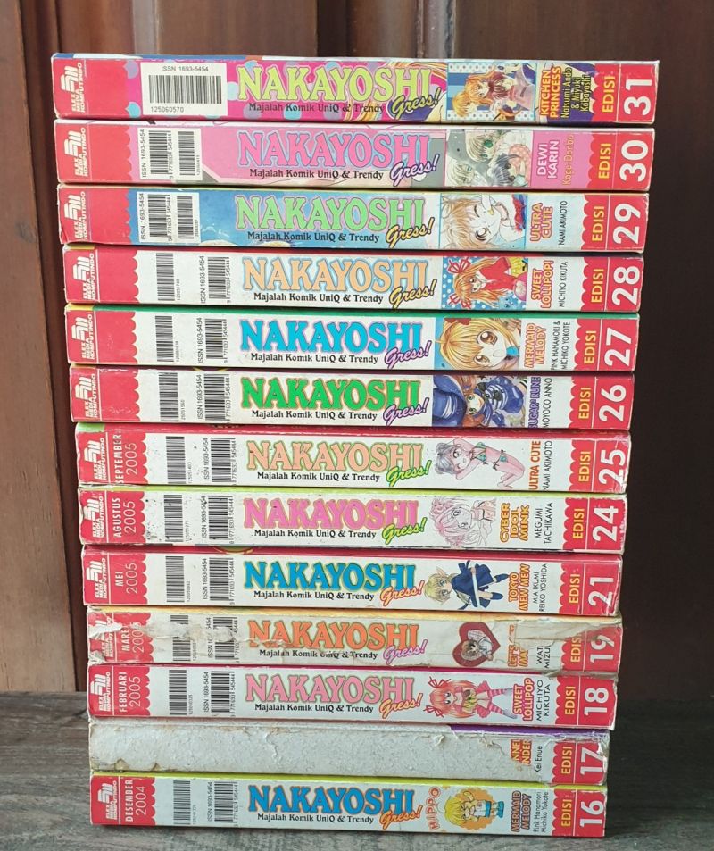 Komik Nakayoshi Beda Vol Semua. Total 13 buku. Chandra Sun Arya