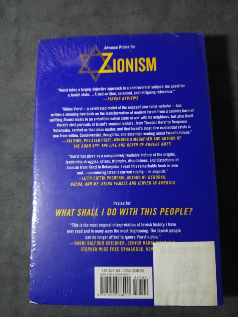 Buku Zionism The Birth and Transformation of an Ideal By Milton Viorst (HC)