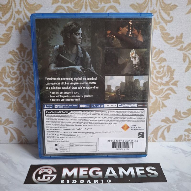 Kaset BD PS4 The Last Of Us Part 2 - Second/Bekas