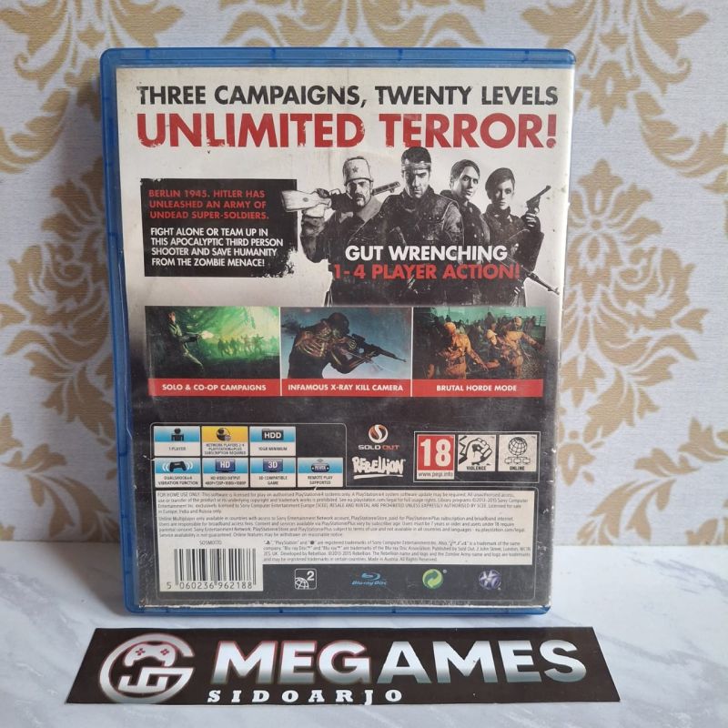 Kaset BD PS4 Zombie Army Trilogy - Second/Bekas