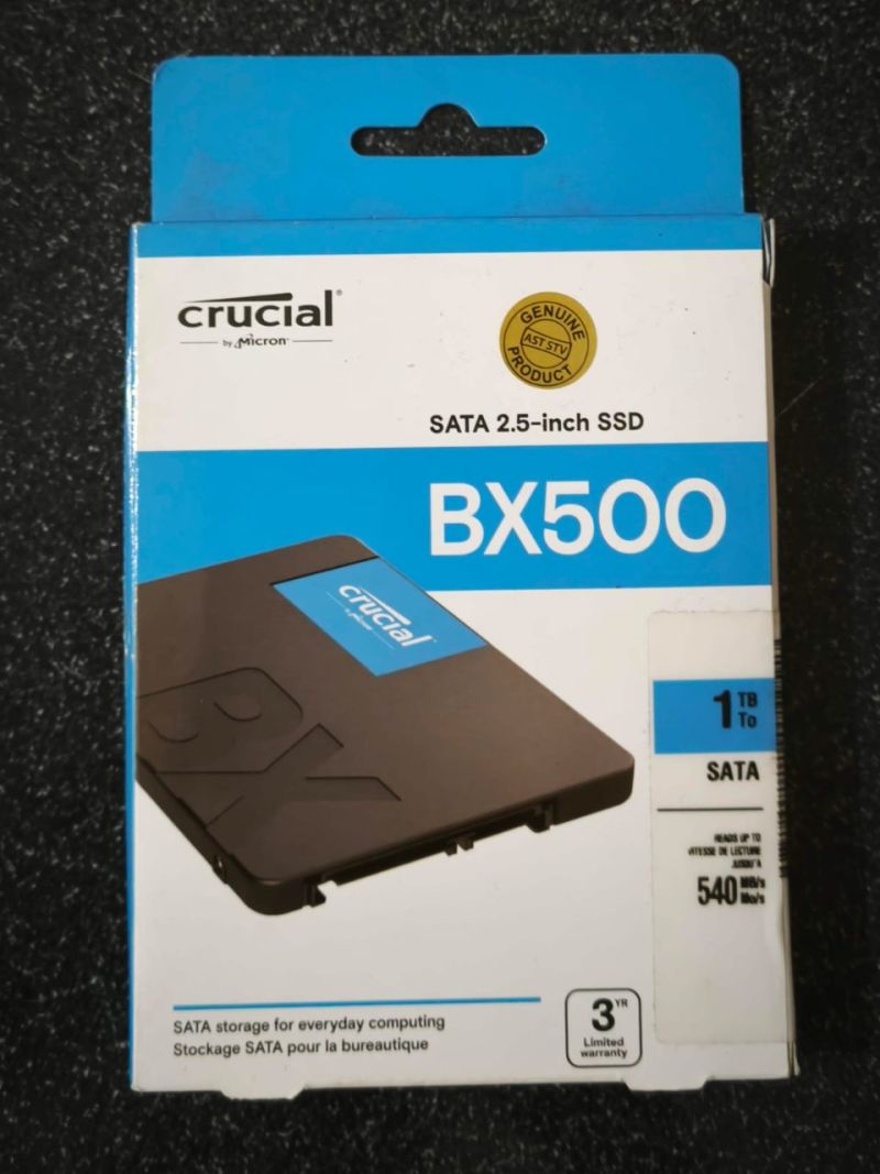 SSD SATA CRUCIAL 1TB. Garansi Resmi ON s d 2028 - Franky Silalahi