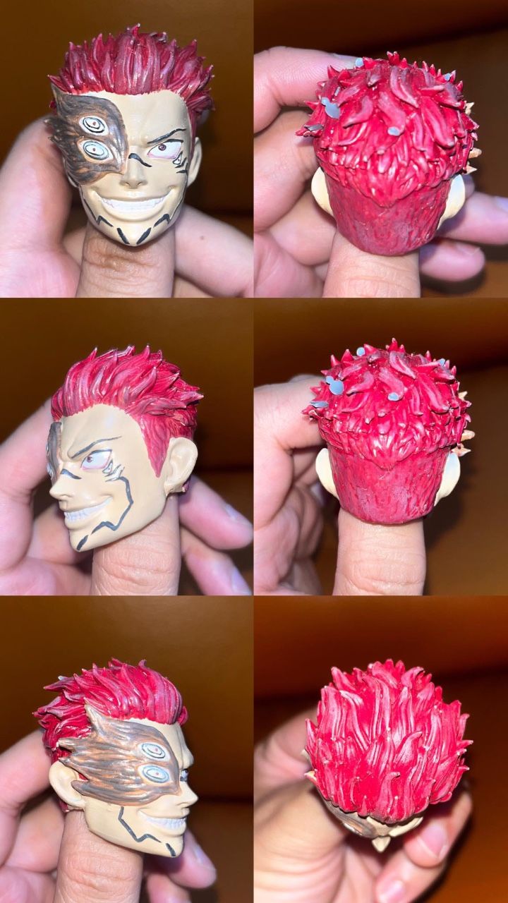 34 Head Sculpt Custom Bruce Wayne (Michael Keaton) Skala 1 12 & 35 Head Sculpt Custom Ryomen Sukuna